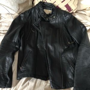 Black Michael kors leather jacket